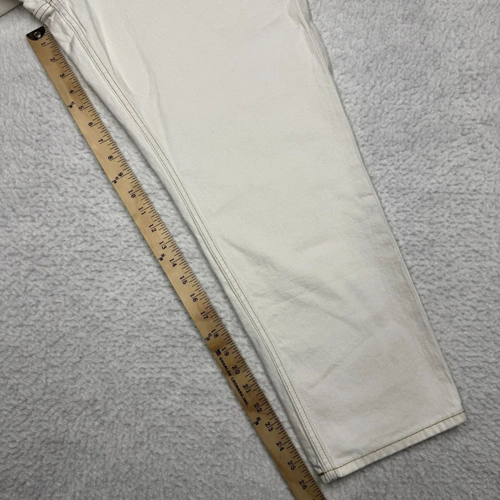 Elizabeth and James High‎ Rise Vintage Straight White Denim Pants Women's 16